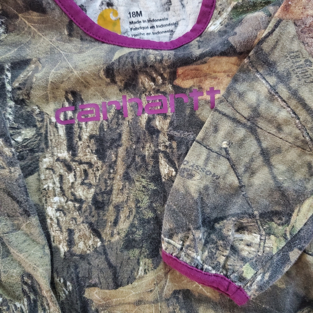 Carhartt Camo Long Sleeve Tee - Brown and Purple